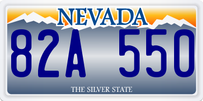 NV license plate 82A550