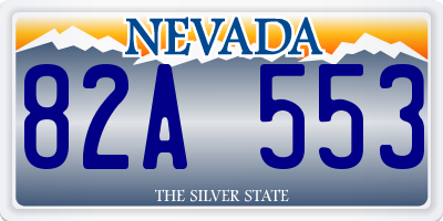 NV license plate 82A553