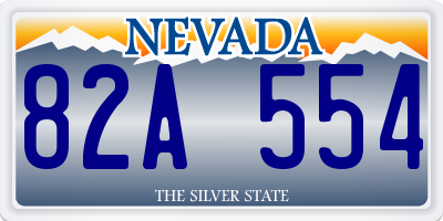 NV license plate 82A554