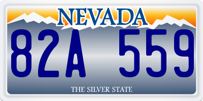 NV license plate 82A559