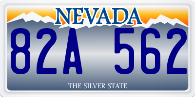 NV license plate 82A562