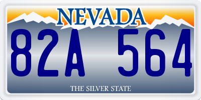 NV license plate 82A564