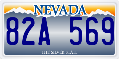 NV license plate 82A569