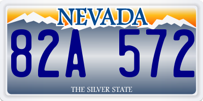 NV license plate 82A572