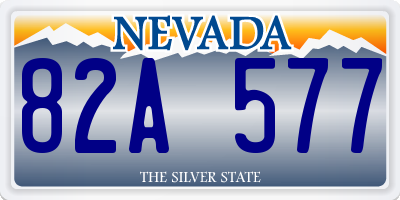 NV license plate 82A577