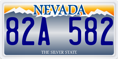 NV license plate 82A582