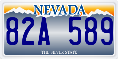 NV license plate 82A589