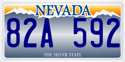 NV license plate 82A592