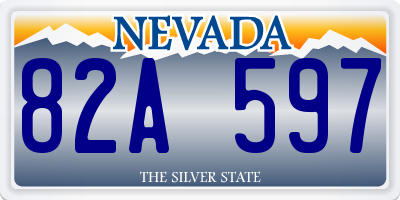 NV license plate 82A597