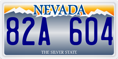 NV license plate 82A604