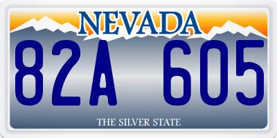 NV license plate 82A605