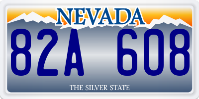 NV license plate 82A608