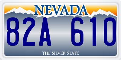 NV license plate 82A610