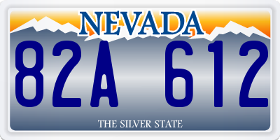 NV license plate 82A612