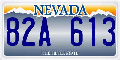 NV license plate 82A613