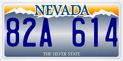NV license plate 82A614