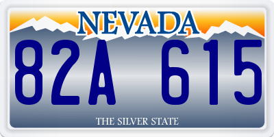 NV license plate 82A615