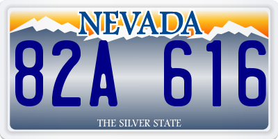 NV license plate 82A616