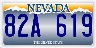 NV license plate 82A619