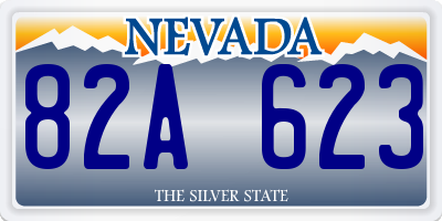 NV license plate 82A623