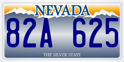 NV license plate 82A625