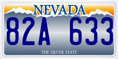 NV license plate 82A633