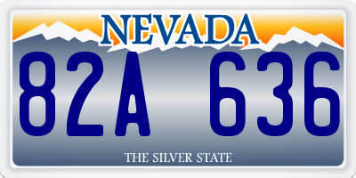 NV license plate 82A636