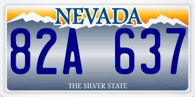 NV license plate 82A637