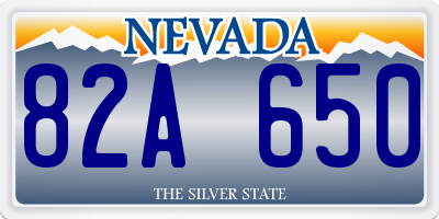 NV license plate 82A650