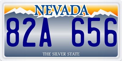 NV license plate 82A656