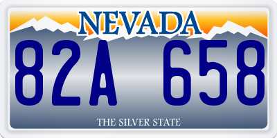 NV license plate 82A658