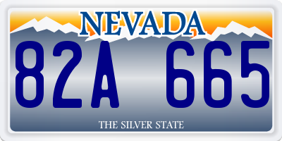 NV license plate 82A665