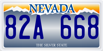 NV license plate 82A668