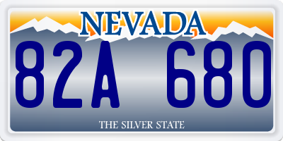 NV license plate 82A680