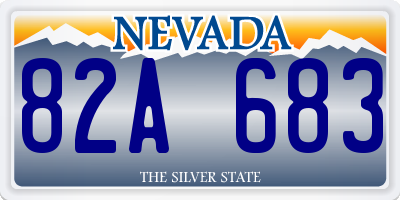 NV license plate 82A683