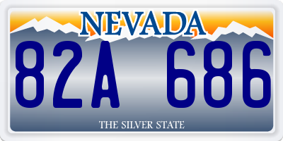 NV license plate 82A686