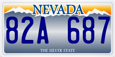 NV license plate 82A687