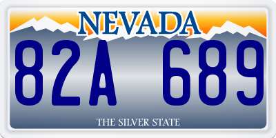 NV license plate 82A689