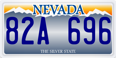 NV license plate 82A696