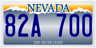 NV license plate 82A700