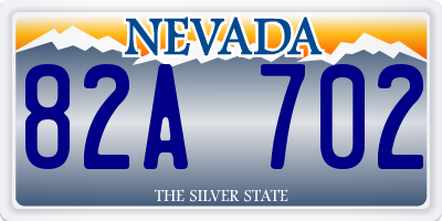 NV license plate 82A702