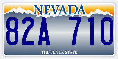 NV license plate 82A710