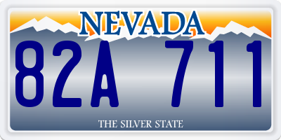 NV license plate 82A711