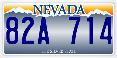 NV license plate 82A714