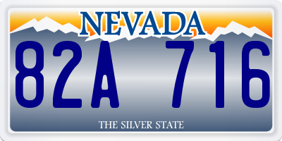 NV license plate 82A716