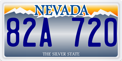 NV license plate 82A720