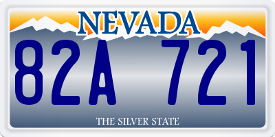 NV license plate 82A721