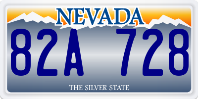 NV license plate 82A728