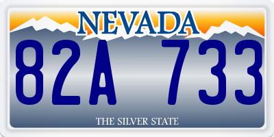 NV license plate 82A733