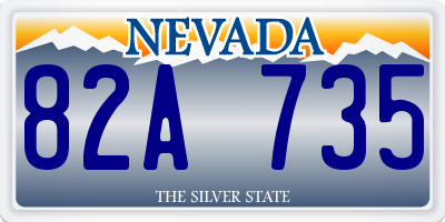 NV license plate 82A735